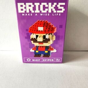 Bricks Micro Building Blocks, Lot 2, Mario and Luigi